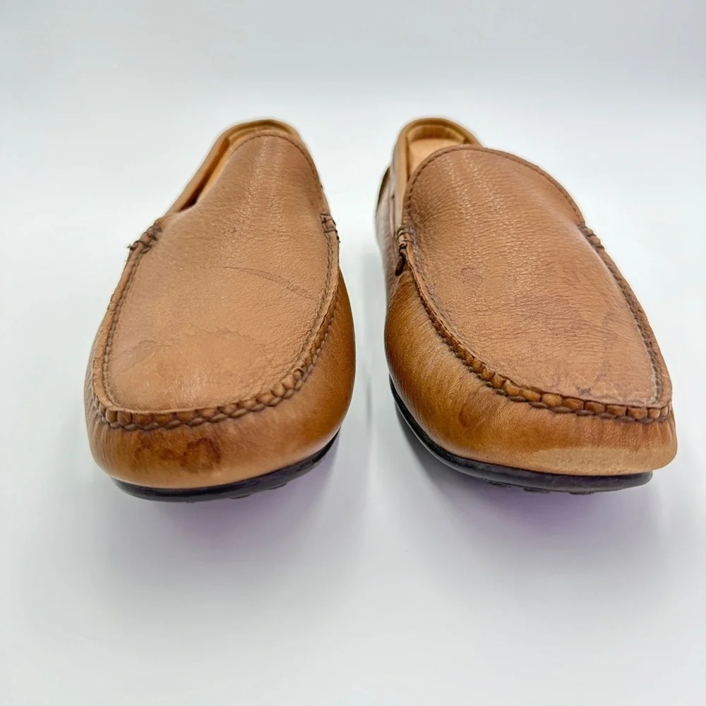 Frye Lewis Venetian Brown‎ Leather Driving Loafers Size 12